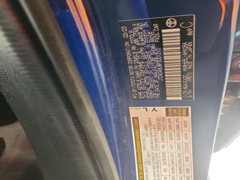 Aukcja sprzedaży 2023 Toyota Prius, vin: JTDADABU8P3001310, numer aukcji: 68872756