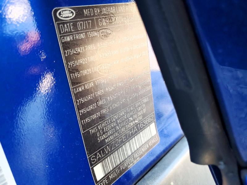 Aukcja sprzedaży 2017 Land Rover Range Rover Sport, vin: SALWZ2FE7HA163662, numer aukcji: 67238786