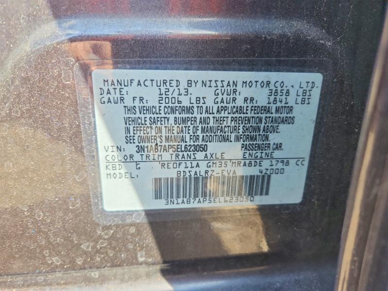 Продаж на аукціоні авто 2014 Nissan Sentra, vin: 3N1AB7AP5EL623050, номер лоту: 69393346
