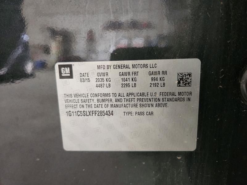 Продаж на аукціоні авто 2015 Chevrolet Malibu, vin: 1G11C5SLXFF285434, номер лоту: 69328666
