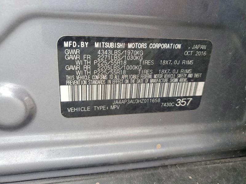 Aukcja sprzedaży 2017 Mitsubishi Outlander Sport, vin: JA4AP3AU3HZ011658, numer aukcji: 68195036