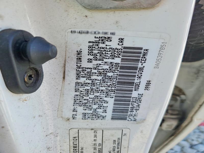 Продажа на аукционе авто 2003 Toyota Camry, vin: 4T1BE32KX3U173480, номер лота: 68408736