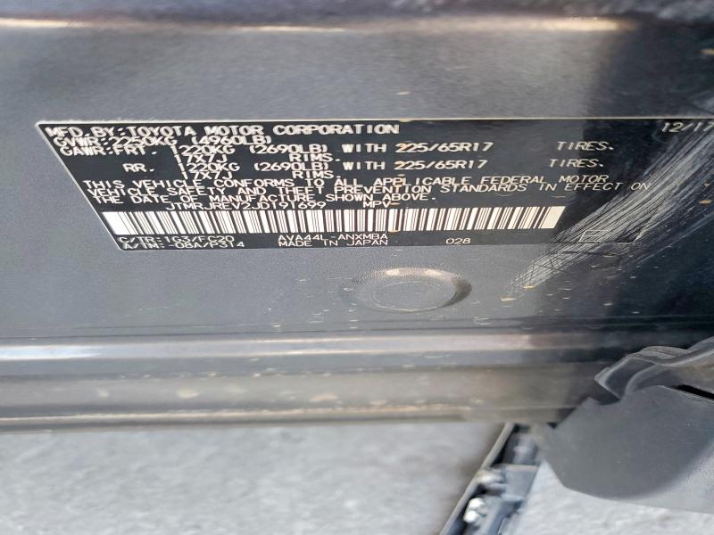 Продаж на аукціоні авто 2018 Toyota Rav4 Hybrid, vin: JTMRJREV2JD191699, номер лоту: 69374026
