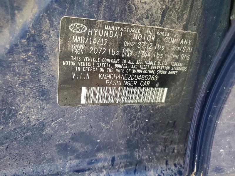 Продажа на аукционе авто 2013 Hyundai Elantra, vin: KMHDH4AE2DU485263, номер лота: 69706436