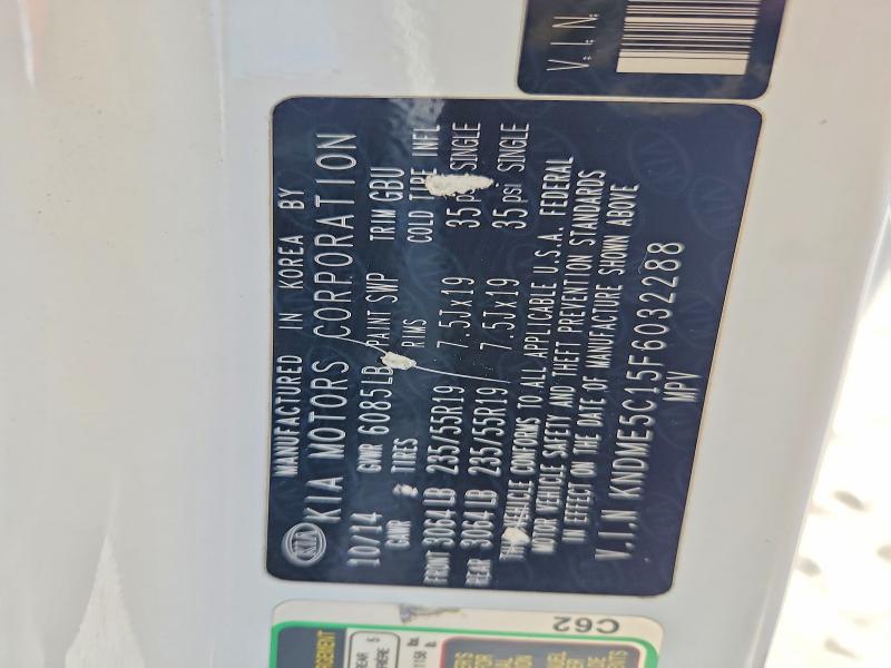 Auction sale of the 2015 Kia Sedona, vin: KNDME5C15F6032288        , lot number: 69182546