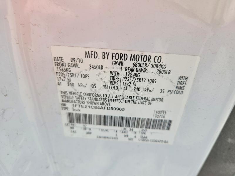Продажа на аукционе авто 2010 Ford F150, vin: 1FTEX1C84AFD50965, номер лота: 68703226