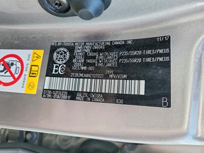 Aukcja sprzedaży 2017 Lexus Rx, vin: 2T2BZMCA8HC127022, numer aukcji: 68660786
