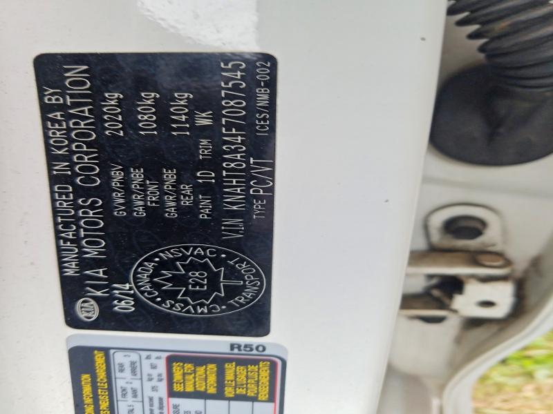 Aukcja sprzedaży 2015 Kia Rondo, vin: KNAHT8A34F7087545, numer aukcji: 67497436