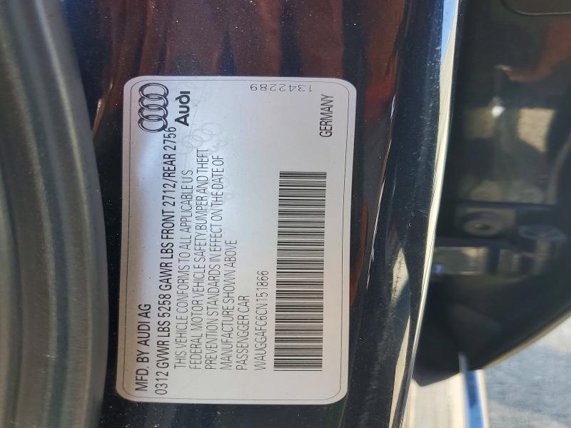 Aukcja sprzedaży 2012 Audi A6, vin: WAUGGAFC6CN151866, numer aukcji: 67305536