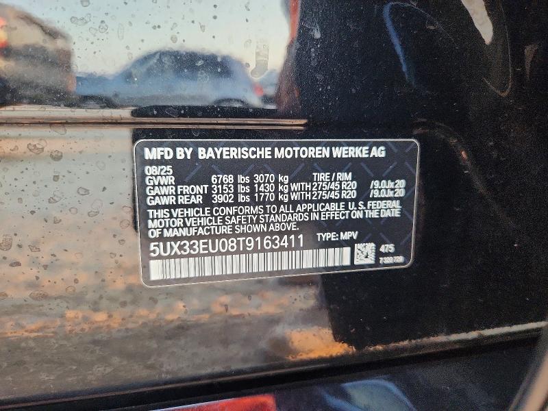 Продаж на аукціоні авто 2026 Bmw X5, vin: 5UX33EU08T9163411, номер лоту: 70328366