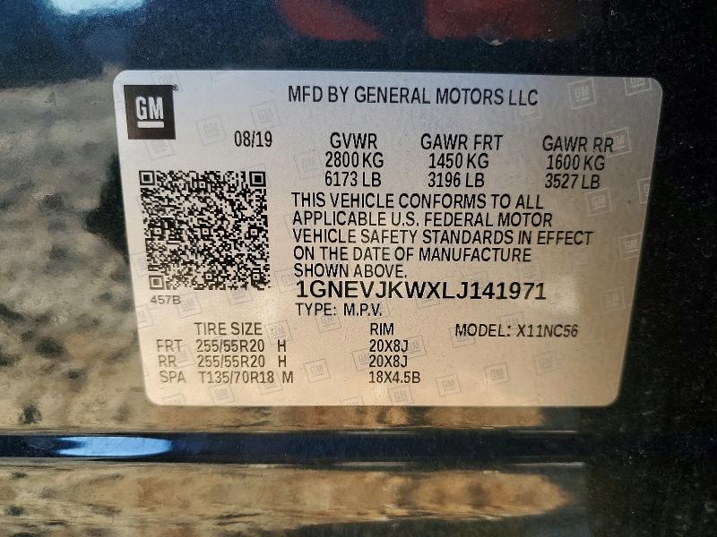 Продажа на аукционе авто 2020 Chevrolet Traverse, vin: 1GNEVJKWXLJ141971, номер лота: 70876916