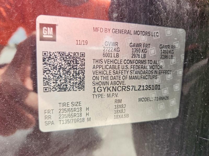 Продаж на аукціоні авто 2020 Cadillac Xt5, vin: 1GYKNCRS7LZ135101, номер лоту: 69797166