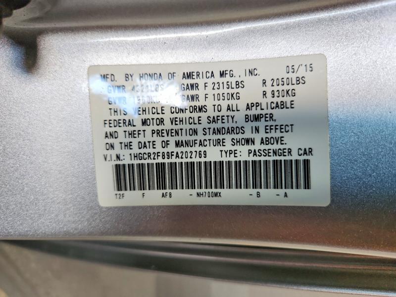 Продажа на аукционе авто 2015 Honda Accord, vin: 1HGCR2F89FA202769, номер лота: 67729716