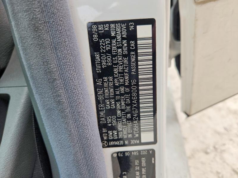 Продаж на аукціоні авто 1999 Mercedes-benz C, vin: WDBHA24G7XA680016, номер лоту: 68010426
