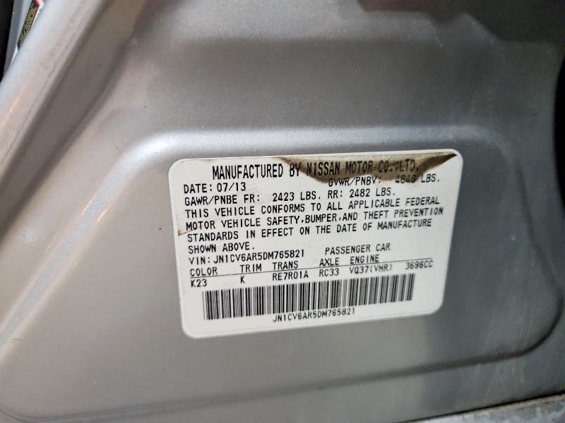 71269446 :رقم المزاد ، JN1CV6AR5DM765821 vin ، 2013 Infiniti G37 Sedan مزاد بيع