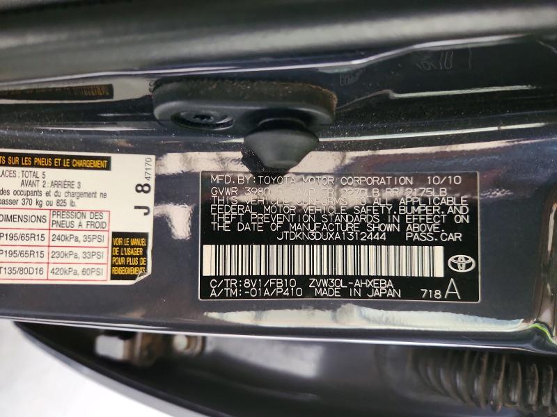 70295166 :رقم المزاد ، JTDKN3DUXA1312444 vin ، 2010 Toyota Prius مزاد بيع