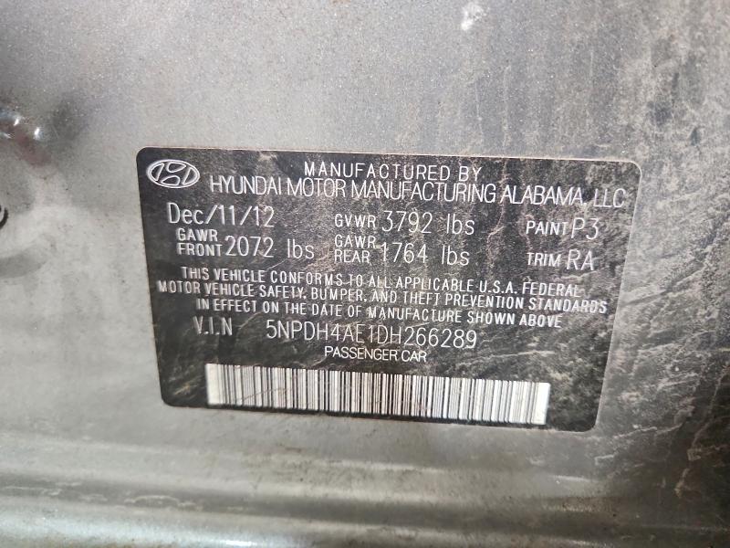 Продажа на аукционе авто 2013 Hyundai Elantra, vin: 5NPDH4AE1DH266289, номер лота: 69127666