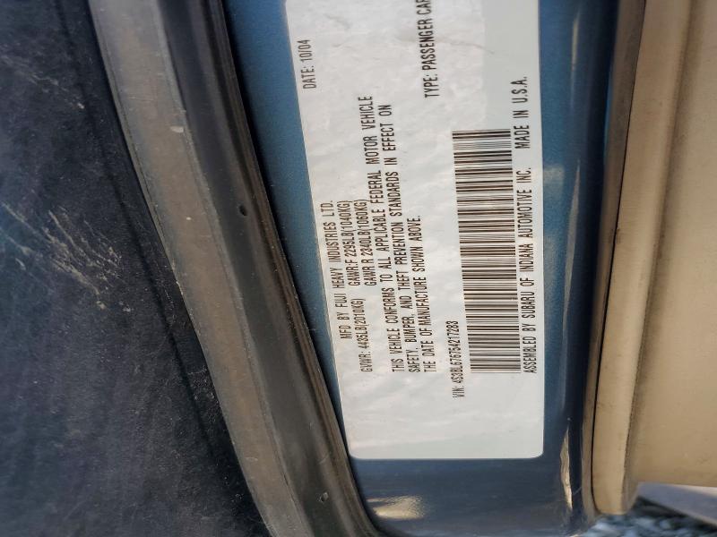 Aukcja sprzedaży 2005 Subaru Legacy, vin: 4S3BL676754217283, numer aukcji: 70103246