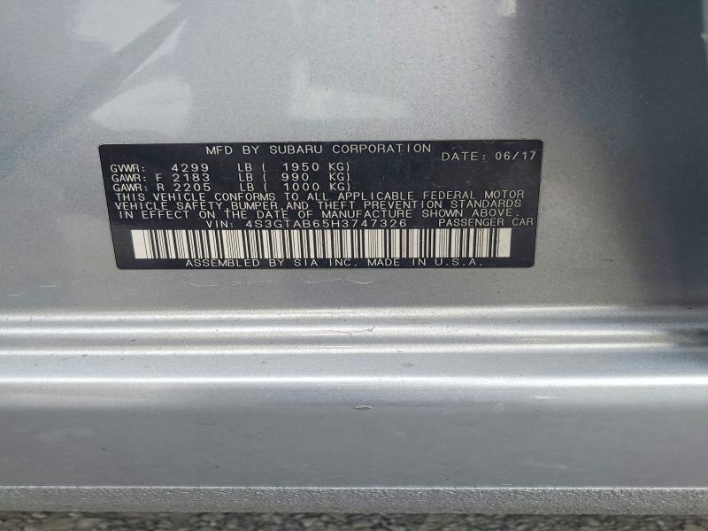 Aukcja sprzedaży 2017 Subaru Impreza, vin: 4S3GTAB65H3747326, numer aukcji: 68210146
