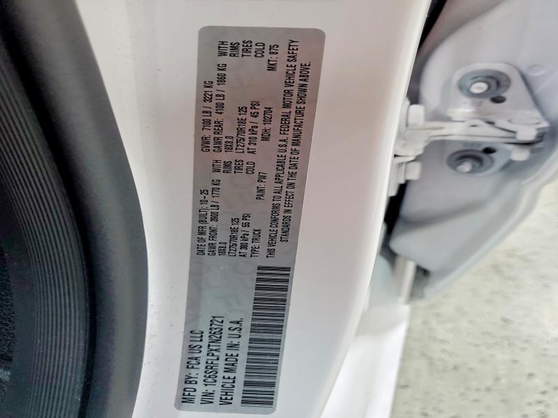 Продаж на аукціоні авто 2026 Ram 1500, vin: 1C6SRFLPXTN263721, номер лоту: 70101696