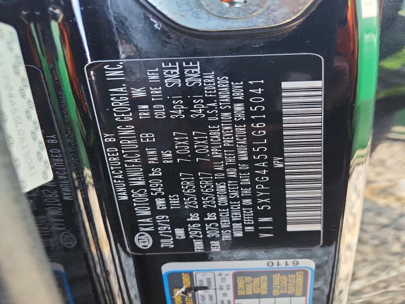 Aukcja sprzedaży 2020 Kia Sorento, vin: 5XYPG4A55LG615041, numer aukcji: 69452316