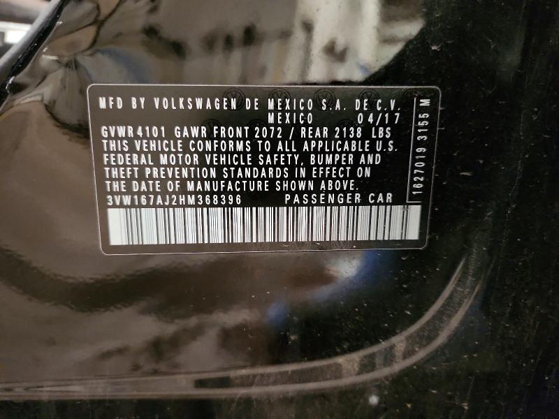 Продаж на аукціоні авто 2017 Volkswagen Jetta, vin: 3VW167AJ2HM368396, номер лоту: 69113956