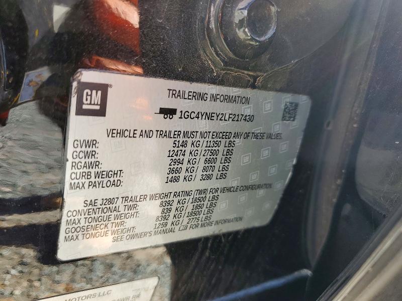 Продажа на аукционе авто 2020 Chevrolet Silverado, vin: 1GC4YNEY2LF217430, номер лота: 68695006