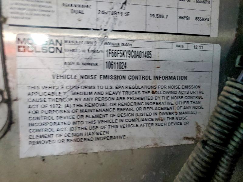 2012 Ford F59 მანქანა იყიდება აუქციონზე, vin: 1F66F5KY9C0A01485, აუქციონის ნომერი: 67350906