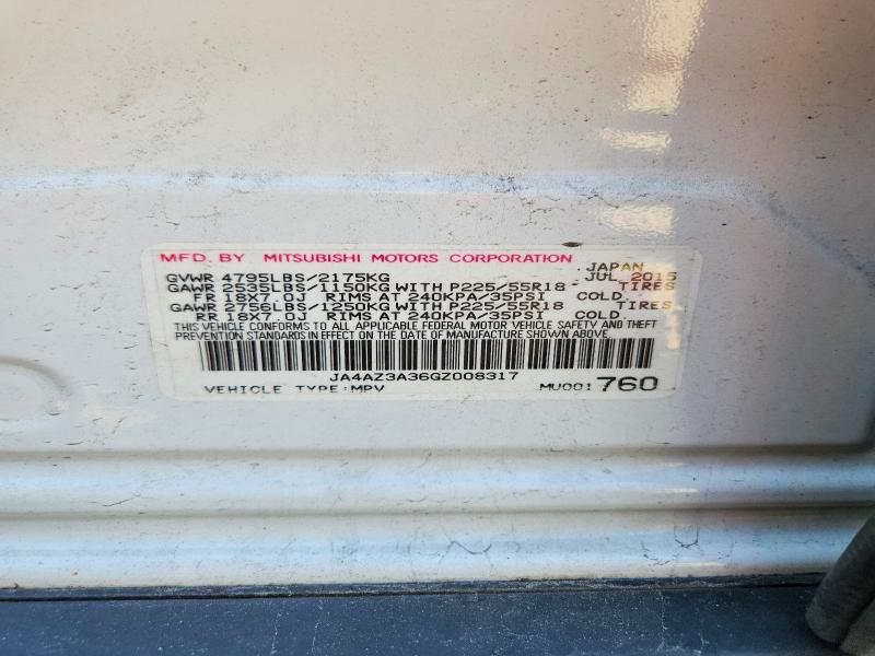 68645846 :رقم المزاد ، JA4AZ3A36GZ008317 vin ، 2016 Mitsubishi Outlander مزاد بيع