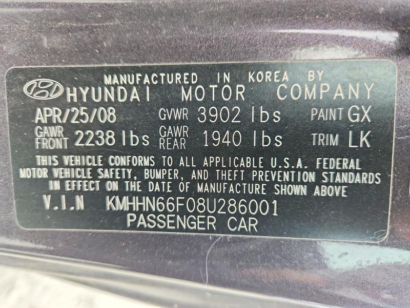 Продаж на аукціоні авто 2008 Hyundai Tiburon, vin: KMHHN66F08U286001, номер лоту: 69553256