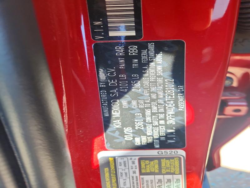 Продажа на аукционе авто 2026 Kia K4, vin: 3KPFW4DE4TE281012, номер лота: 69866396