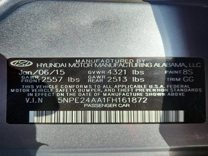 Продажа на аукционе авто 2015 Hyundai Sonata, vin: 5NPE24AA1FH161872, номер лота: 71074016
