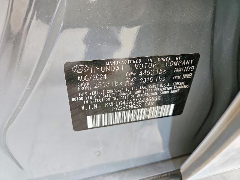 70277926 :رقم المزاد ، KMHL64JA5SA436636 vin ، 2025 Hyundai Sonata مزاد بيع