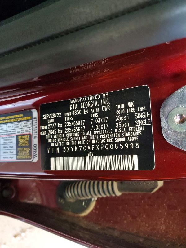 Продажа на аукционе авто 2023 Kia Sportage, vin: 5XYK7CAFXPG065998, номер лота: 67269646