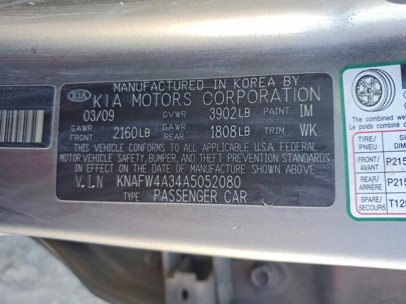 68559686 :رقم المزاد ، KNAFW4A34A5052080 vin ، 2010 Kia Forte مزاد بيع