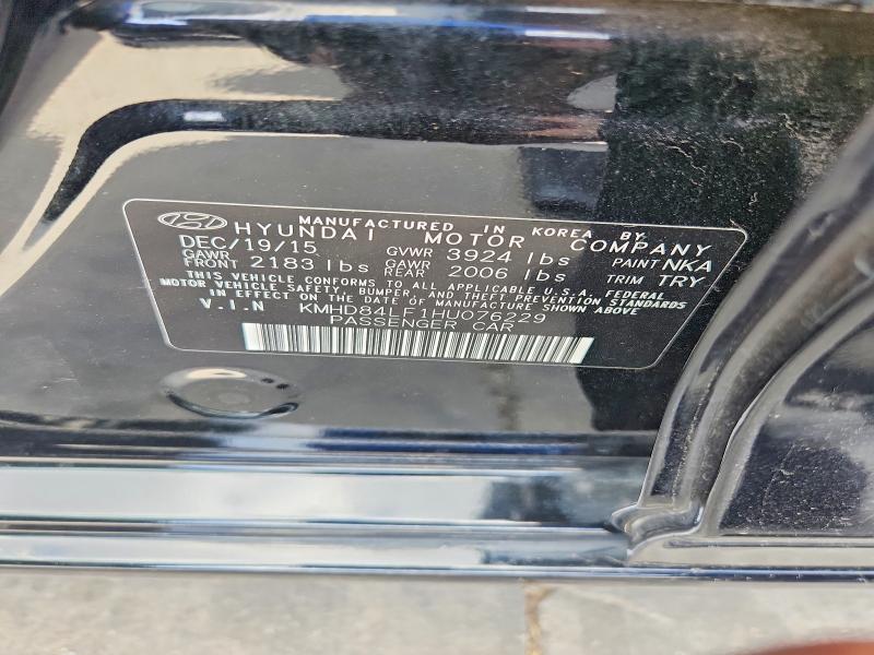 Продажа на аукционе авто 2017 Hyundai Elantra, vin: KMHD84LF1HU076229, номер лота: 68829246