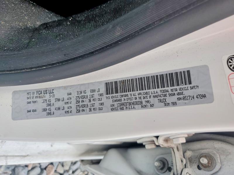 Продажа на аукционе авто 2019 Ram 1500, vin: 1C6RREBT8KN838338, номер лота: 67075426