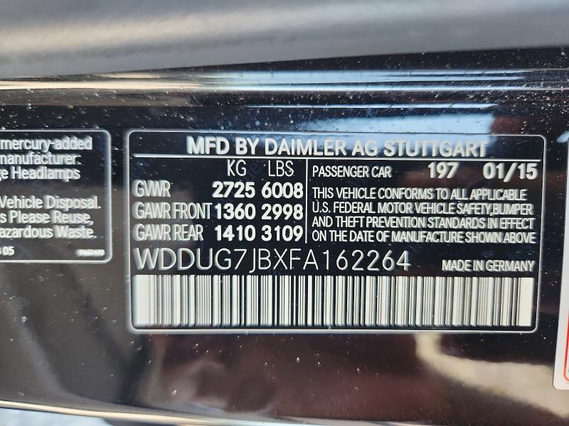 Aukcja sprzedaży 2015 Mercedes-benz S, vin: WDDUG7JBXFA162264, numer aukcji: 68798456