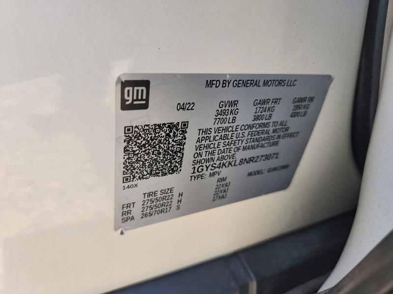 Auction sale of the 2022 Cadillac Escalade, vin: 1GYS4KKL8NR273071, lot number: 67332366