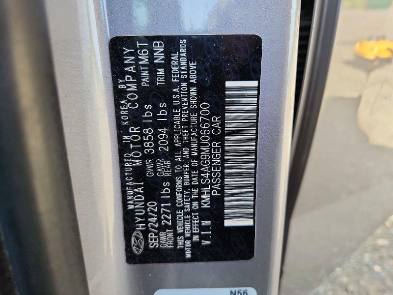 69409506 :رقم المزاد ، KMHLS4AG9MU066700 vin ، 2021 Hyundai Elantra مزاد بيع