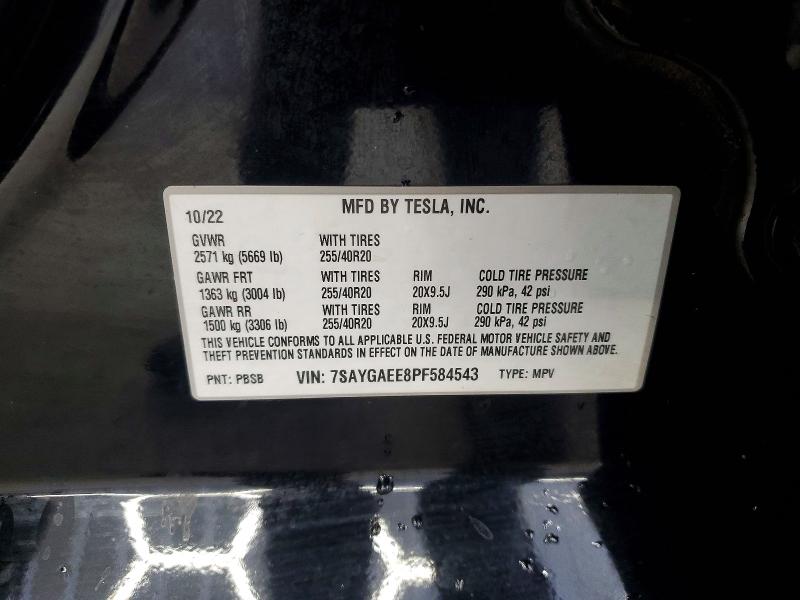 69554486 :رقم المزاد ، 7SAYGAEE8PF584543 vin ، 2023 Tesla Model Y مزاد بيع