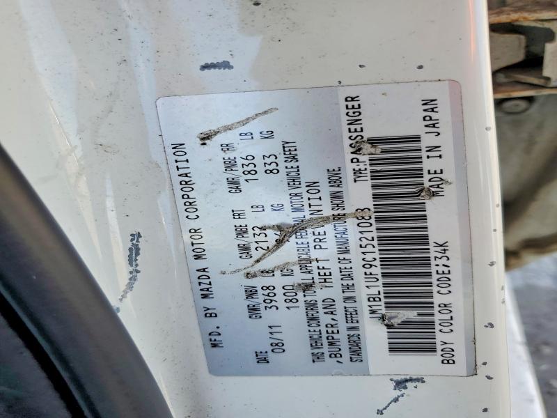 Aukcja sprzedaży 2012 Mazda 3, vin: JM1BL1UF9C1521088, numer aukcji: 68551906