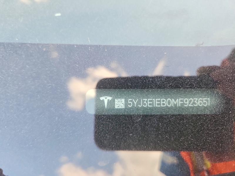 Aukcja sprzedaży 2021 Tesla Model 3, vin: 5YJ3E1EB0MF923651, numer aukcji: 67991456