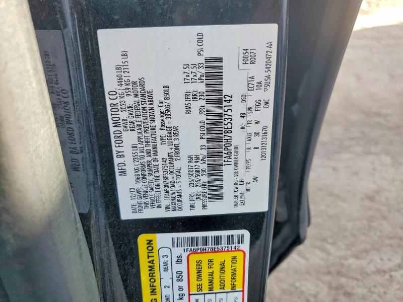 Продаж на аукціоні авто 2014 Ford Fusion, vin: 1FA6P0H78E5375142, номер лоту: 70927186