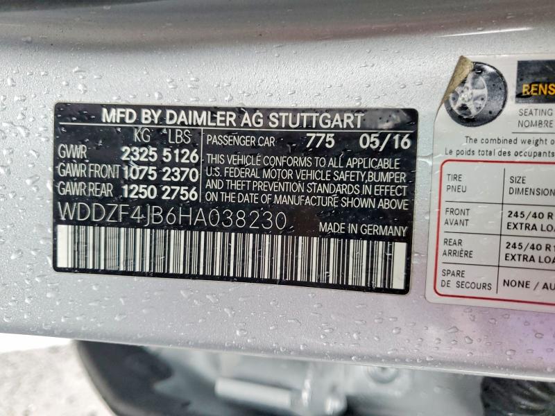 Aukcja sprzedaży 2017 Mercedes-benz E, vin: WDDZF4JB6HA038230, numer aukcji: 67170476