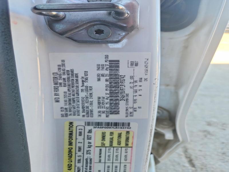 Продаж на аукціоні авто 2020 Ford Fusion, vin: 3FA6P0D97LR193742, номер лоту: 70769266