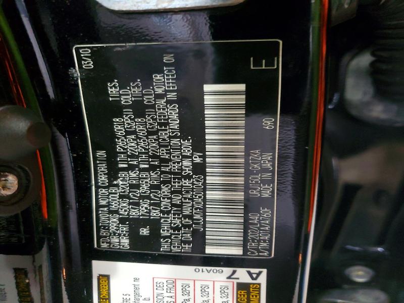 Продаж на аукціоні авто 2010 Lexus Gx, vin: JTJJM7FX0A5010423, номер лоту: 68355876