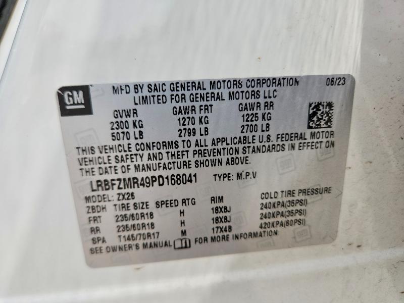 Aukcja sprzedaży 2023 Buick Envision, vin: LRBFZMR49PD168041, numer aukcji: 67994376