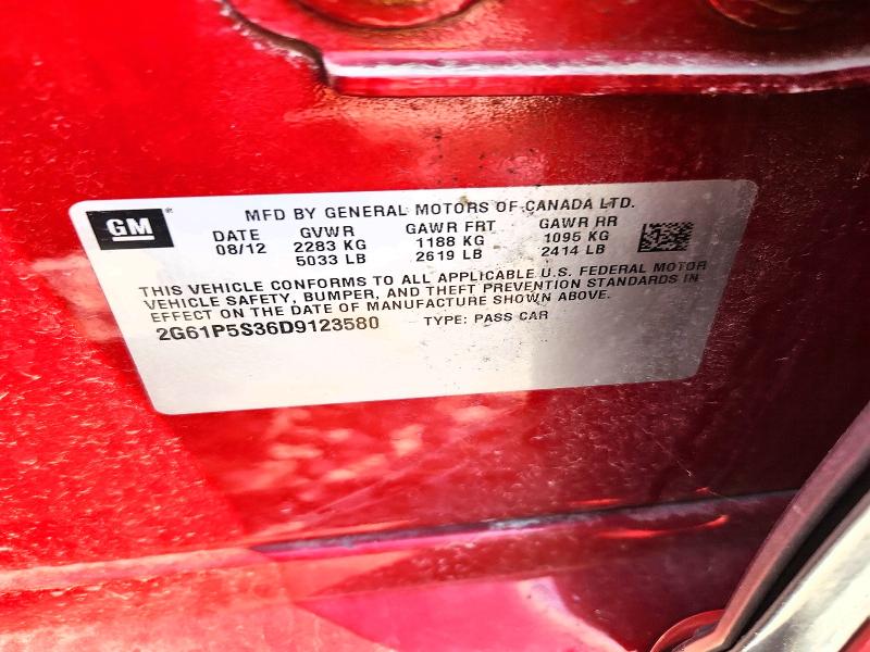 68086026 :رقم المزاد ، 2G61P5S36D9123580 vin ، 2013 Cadillac Xts مزاد بيع