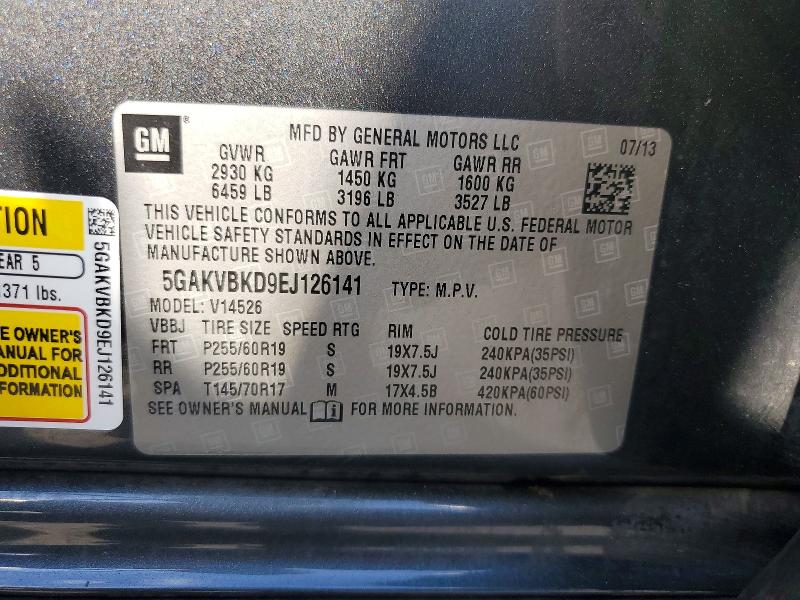 Продаж на аукціоні авто 2014 Buick Enclave, vin: 5GAKVBKD9EJ126141, номер лоту: 68304376